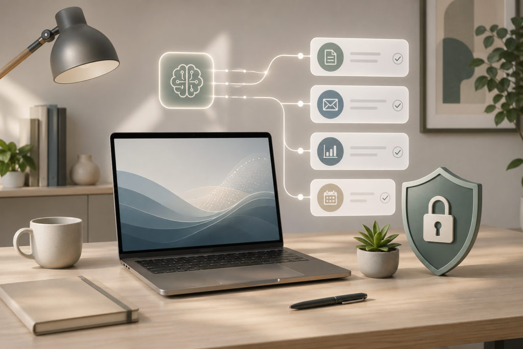 A practical ChatGPT workflow checklist on a modern desk