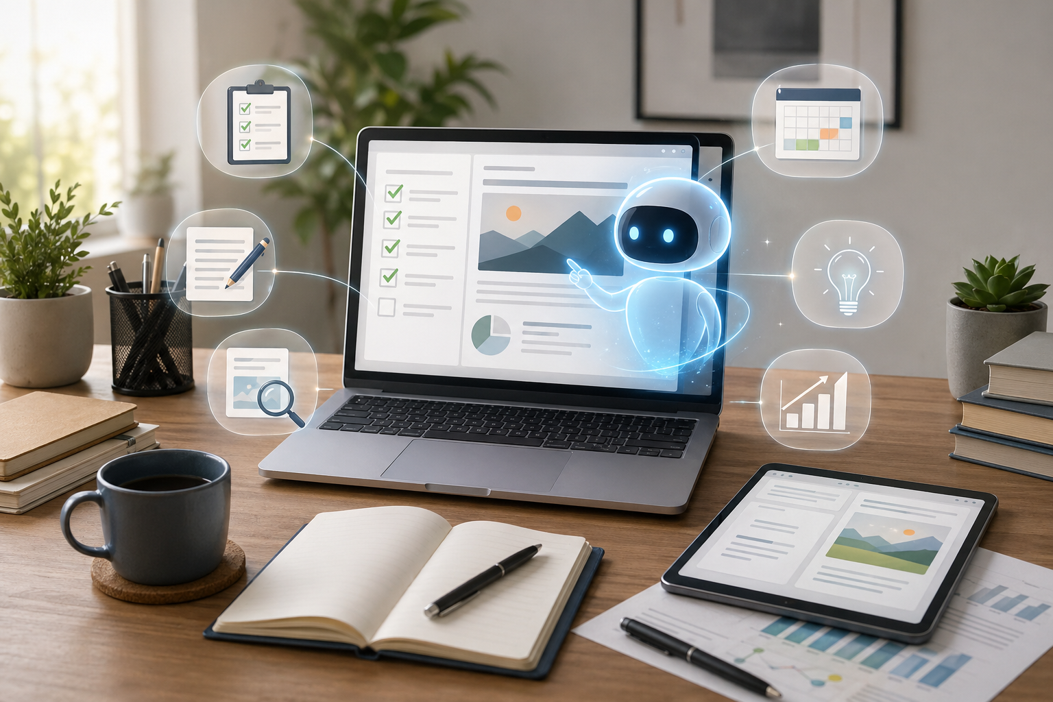 AI usage checklist illustration