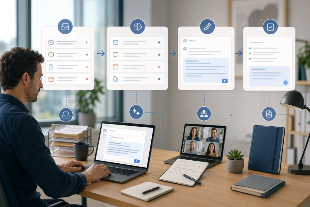 A Simple AI Workflow for Daily Office Work 관련 AI 일러스트
