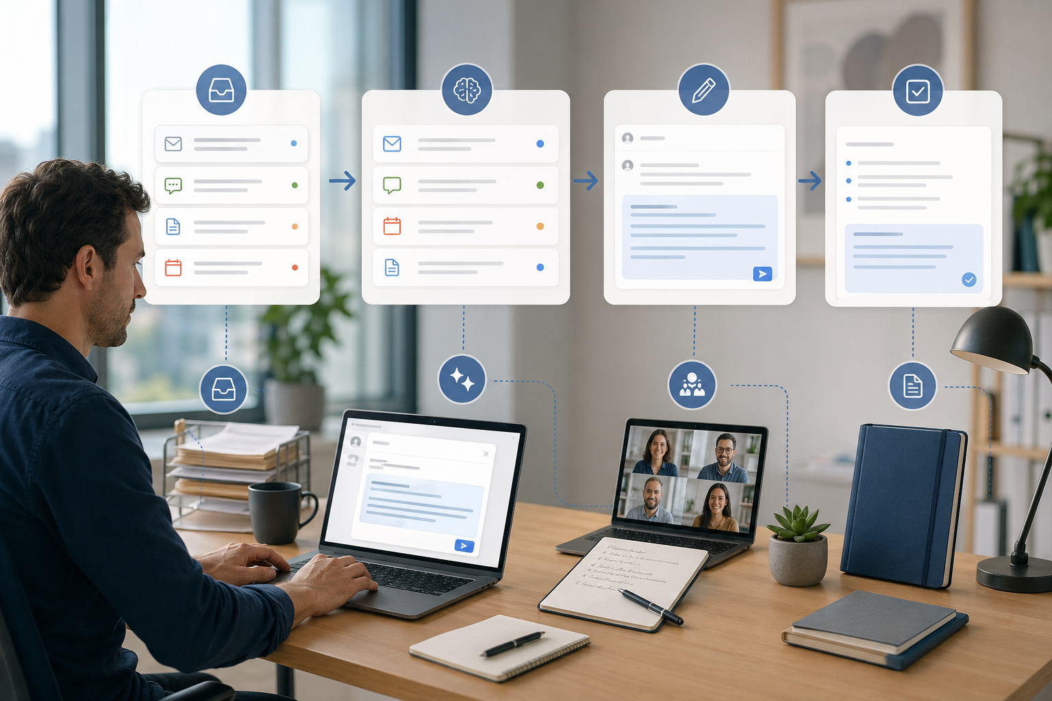 A Simple AI Workflow for Daily Office Work 관련 AI 일러스트